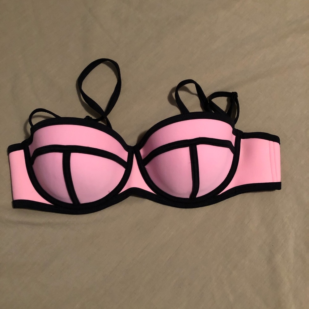 Pink Triangl Bathing Suit Top